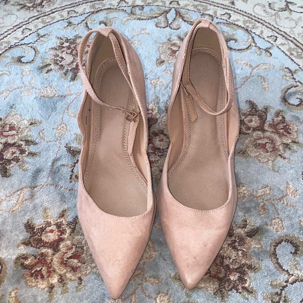 Suede heels, wide fit!